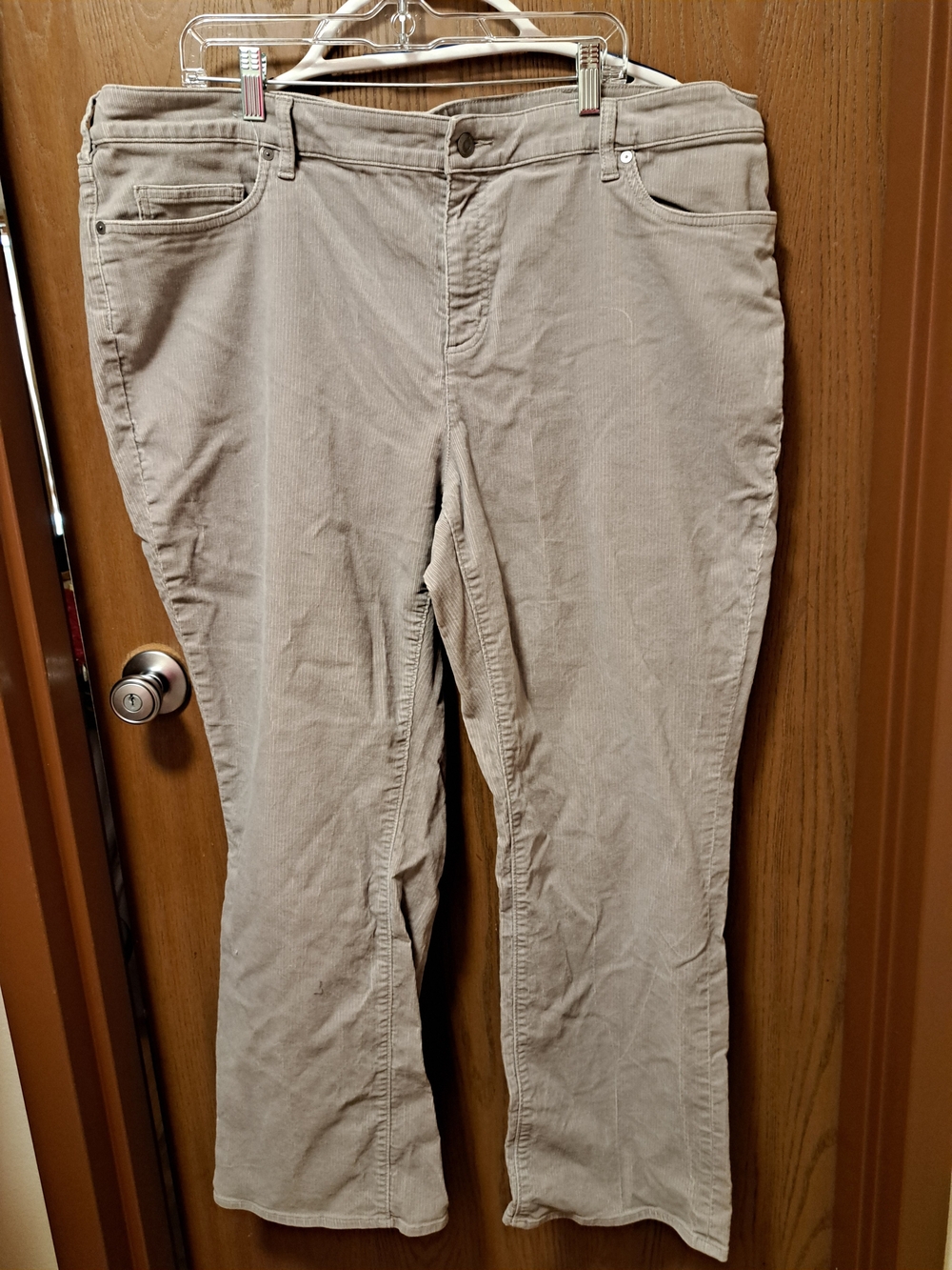 Lands' End Women's Boot-Cut Jeans in Light Beige